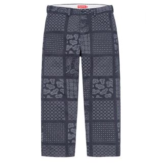 シュプリーム(Supreme)のSupreme Paisley Grid Chino Pant Navy(32)(チノパン)