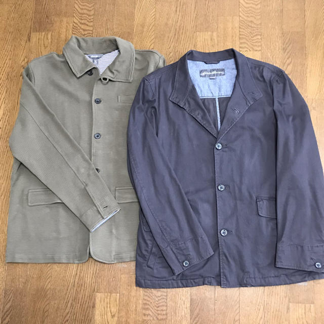 Eddie Bauer(エディーバウアー)の2枚セット・エディーバウアー・アウター・カーキXL未使用、グレーL・大きいサイズ メンズのジャケット/アウター(ブルゾン)の商品写真