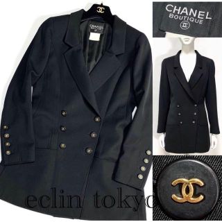 シャネル(CHANEL)のCHANEL 《ココマークボタン沢山》ダブルジャケット コート E2537(テーラードジャケット)