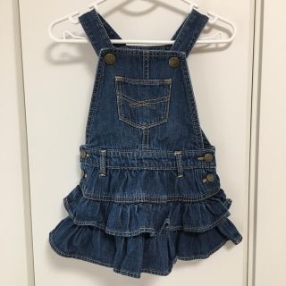 ベビーギャップ(babyGAP)のBaby Gapデニムジャンパースカート サイズ70 タイツ付き(ワンピース)