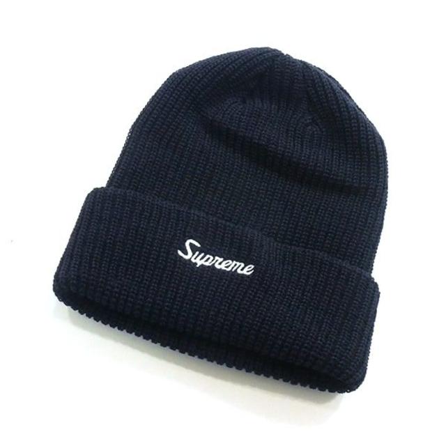 YGG★正規本物 新品 Supreme シュプリーム ニット帽 ビーニー 紺