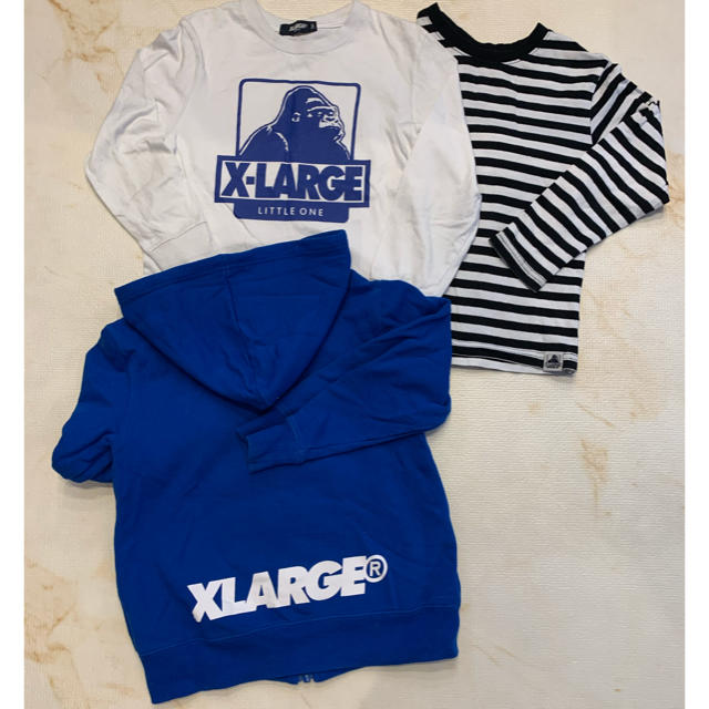 XLARGE(エクストララージ)のXLARGE  パーカー　ロンT2枚セット　120 キッズ/ベビー/マタニティのキッズ服男の子用(90cm~)(Tシャツ/カットソー)の商品写真