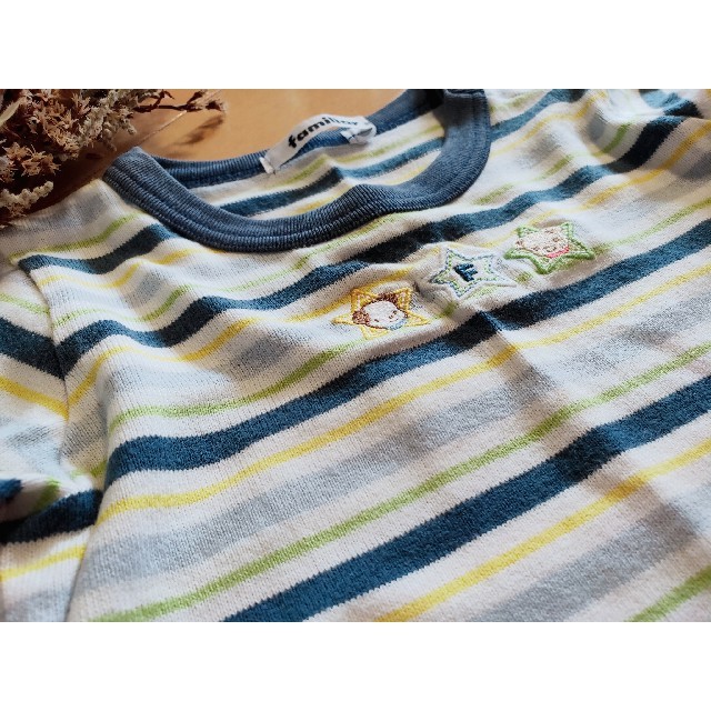 familiar(ファミリア)のファミリア　ボーダー ロンT Tシャツ　80 キッズ/ベビー/マタニティのベビー服(~85cm)(Ｔシャツ)の商品写真
