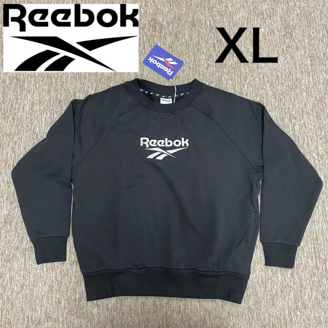 Reebok(リーボック)のreebok スウェット 黒 XL レディースのトップス(トレーナー/スウェット)の商品写真