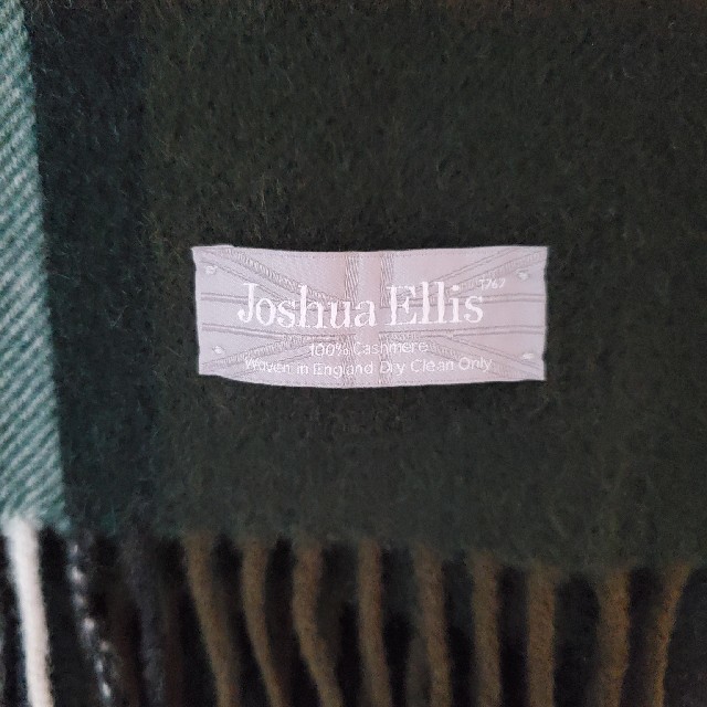 Spick & Span(スピックアンドスパン)のJoshuaEllis カシミヤチェックストール グリーン　ジョシュアエリス レディースのファッション小物(ストール/パシュミナ)の商品写真