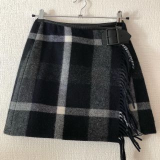 バーバリーブルーレーベル(BURBERRY BLUE LABEL)の【最終値引き】ブルーレーベルクレストブリッジ♡チェック巻きスカート(ミニスカート)