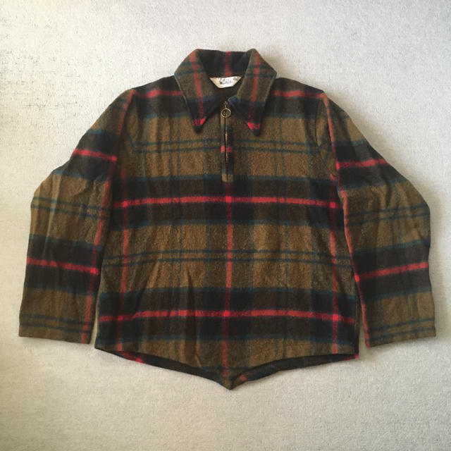 約48cm身幅70s vintage Woolrich Half-zip Pullover