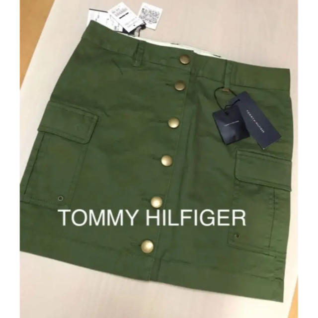 TOMMY HILFIGER(トミーヒルフィガー)のTOMMY HILFIGER♡モスグリーンスカート  新品 レディースのスカート(ミニスカート)の商品写真