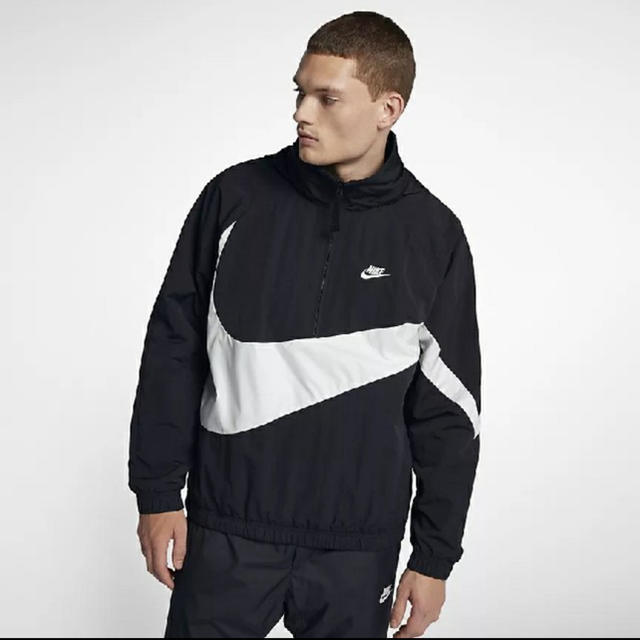 NIKE BIG SWOOSH  ANORAK JACKET BLACK 2