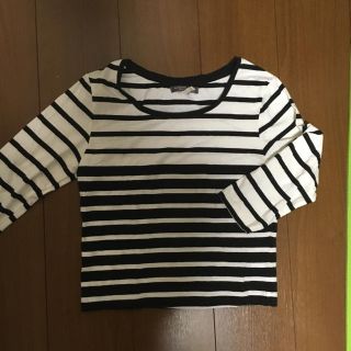 ベルシュカ(Bershka)の七分袖ショート丈ボーダーT(Tシャツ(長袖/七分))