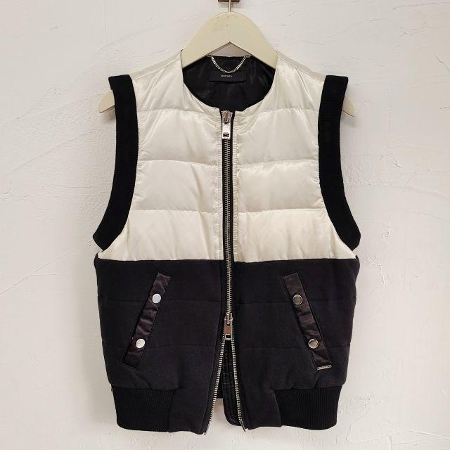 ディーゼル DIESEL ☆ バイカラー コンビデザイン ダウンベスト XS-