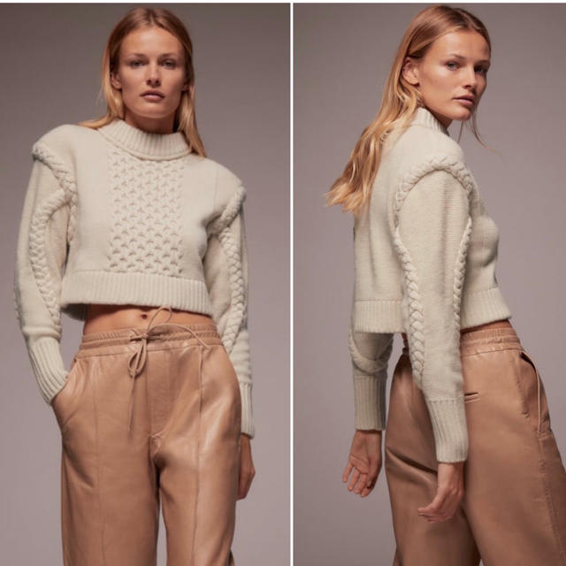 ZARA - 新品 ZARA 肩パット入り ニットセーター Sの通販 by LC's