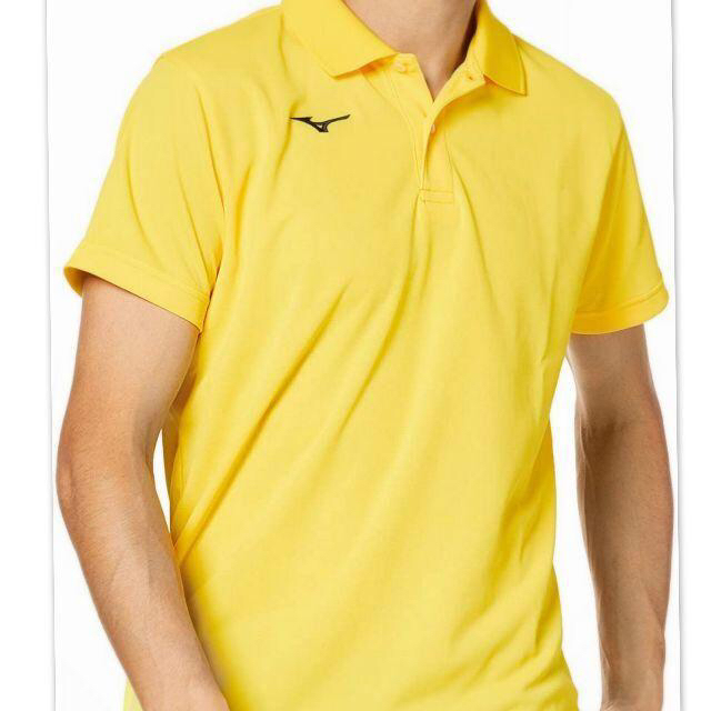 ミズノ　2XS SS 　黄色　ポロシャツ　テニス　ゴルフ メンズのトップス(ポロシャツ)の商品写真
