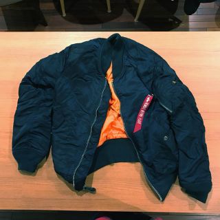 アルファインダストリーズ(ALPHA INDUSTRIES)のネイビー アルファ　MA-1　ジャケット　ALPHA  ma-1(フライトジャケット)