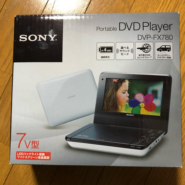 新品】ソニー ポータブルDVDプレーヤー DVP-FX780 ホワイト色 新品】ソニー ポータブルDVDプレーヤー DVP-FX780 ホワイト色