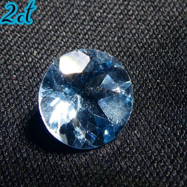 計2ct 天然 宝石 ブルートパーズ⭐ 透明度抜群✩.*˚ 超高品質✨ ハンドメイドの素材/材料(各種パーツ)の商品写真