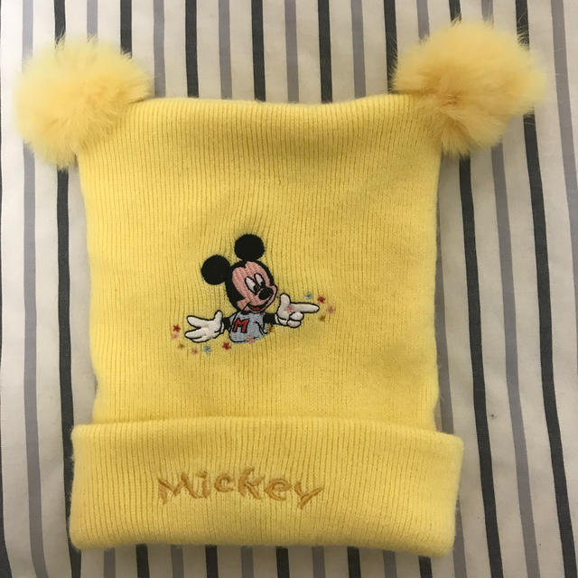 ミッキーマウス(ミッキーマウス)の帽子　子供　ミッキー　毛糸の帽子 キッズ/ベビー/マタニティのこども用ファッション小物(帽子)の商品写真