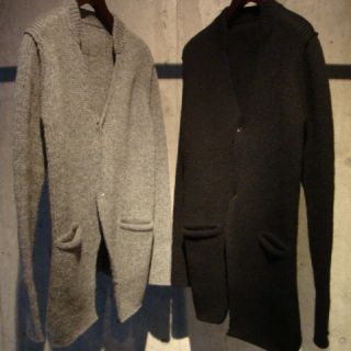 カズユキクマガイアタッチメント(KAZUYUKI KUMAGAI ATTACHMENT)の定価52,920円 Robbing knit coat(チェスターコート)