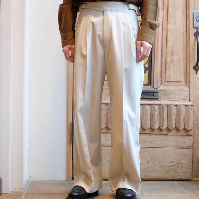 ナチュラルネイビー YOKE Belted 2tuck Wide Trousers 21ss | www