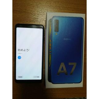 サムスン(SAMSUNG)の極美品 サムスン Galaxy A7 ブルー(スマートフォン本体)