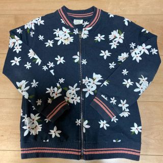 ザラキッズ(ZARA KIDS)のZARA ブルゾン風花柄パーカー(ジャケット/上着)