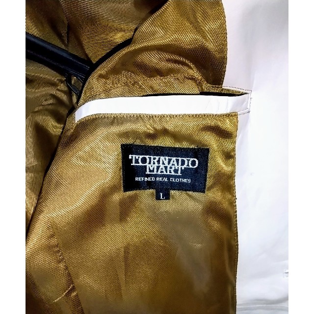 TORNADO MART(トルネードマート)のレザーコート ホワイト メンズのジャケット/アウター(チェスターコート)の商品写真
