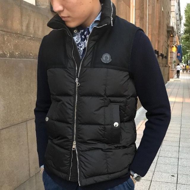 ファッション 0サイズ - MONCLER MONCLER 黒 GILET CESAR ダウンベスト