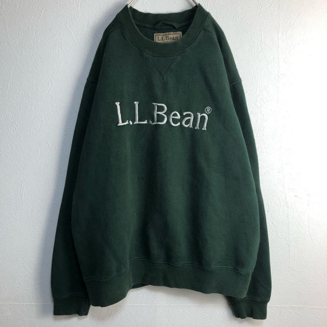 希少　100周年限定　L.L.Bean　デカロゴ刺繍　V字ガゼット　スウェット