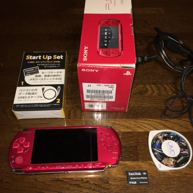 携帯用ゲーム機本体PSP-3000 赤　完動品