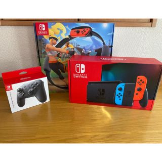 ニンテンドースイッチ(Nintendo Switch)のNintendo Switch&プロコン&リングフィットアドベンチャー(DL版)(家庭用ゲーム機本体)