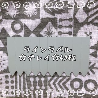 園芸用 ラインラベル【グレイ】小 40枚　多肉に最適♪(その他)