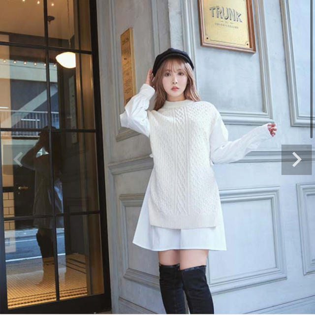 miyour's ♡ cable knit docking dress