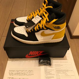 ナイキ(NIKE)のジョーダン1 イエローオークル(スニーカー)