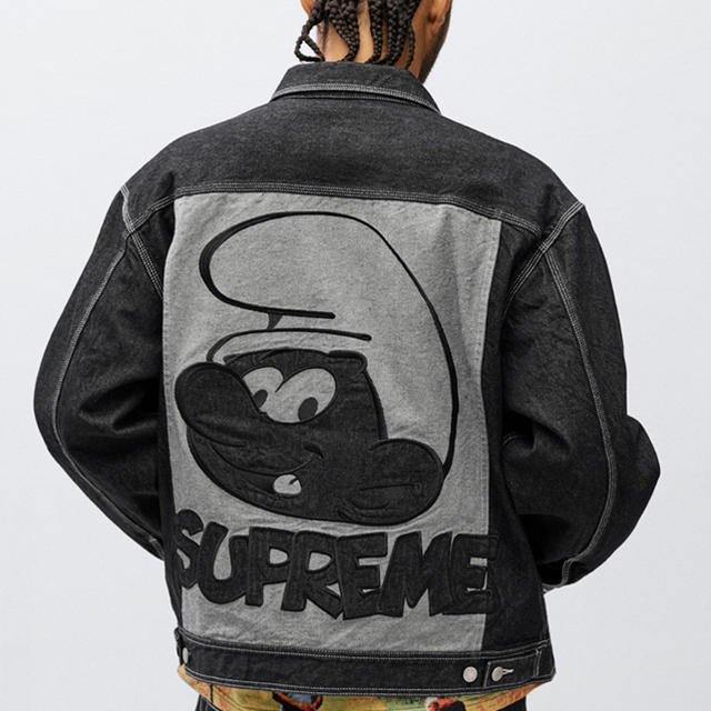 Supreme(シュプリーム)のSupreme smurfs denim jacket  blue M メンズのジャケット/アウター(Gジャン/デニムジャケット)の商品写真