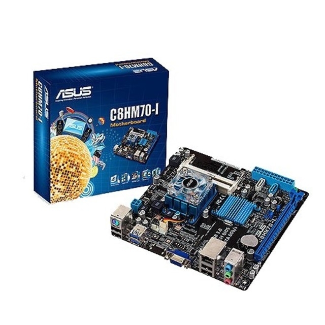 ASUSマザーボード C8HM70-I & メモリDDR3 2GB 2つ付き