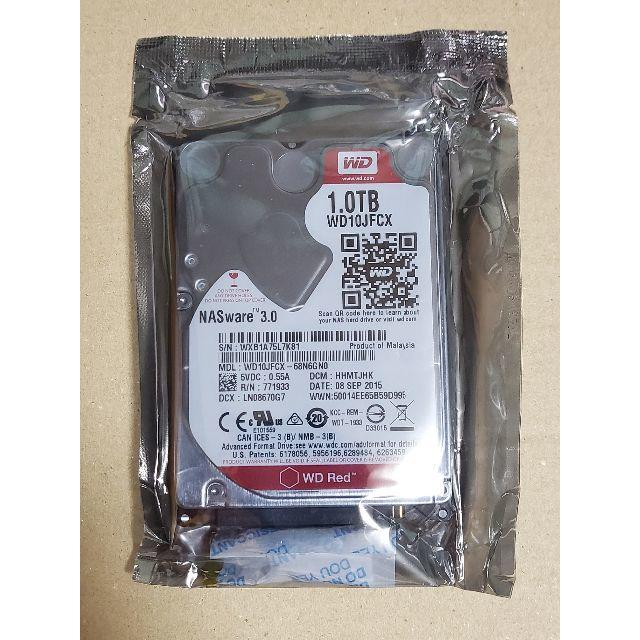 新品未開封 内蔵HDD 2.5インチ 1TB WD Red WD10JFCX