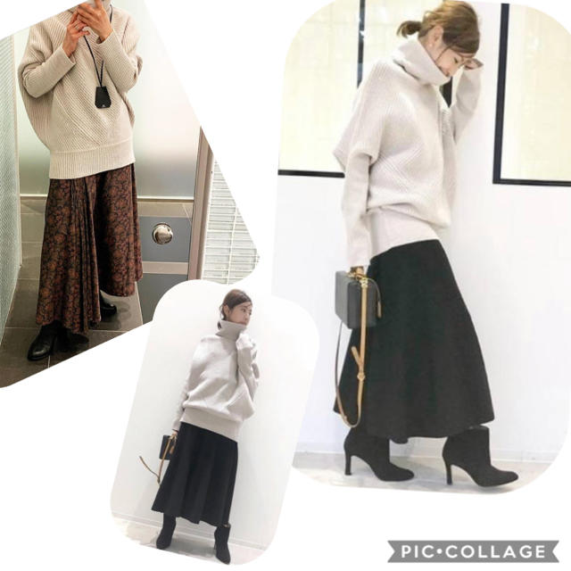 L'Appartement DEUXIEME CLASSE(アパルトモンドゥーズィエムクラス)のL'Appartement タートルネック Asymmetry Knit レディースのトップス(ニット/セーター)の商品写真