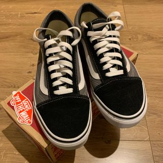 ヴァンズ(VANS)のVANS OLD SKOOL US 限定 バンズ オールドスクール 黒 グレー(スニーカー)