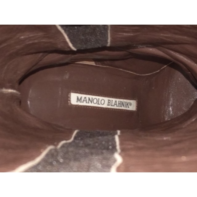 MANOLO BLAHNIK ロングブーツ 37 1/2  ダークブラウン