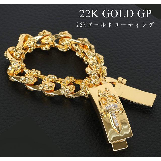 22K ゴールド ダガーブレスレット アクセサリー