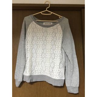 ナチュラルクチュール(natural couture)のレーススウェット(カットソー(半袖/袖なし))