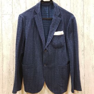 バーニーズニューヨーク(BARNEYS NEW YORK)のGIANNETTO　ジャンネット　チェックジャケット　サイズ46　イタリア製　(テーラードジャケット)