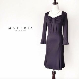 マテリア(MATERIA)の【定価42000円】MATERIA MILANOマーメイドワンピース【1402】(ひざ丈ワンピース)