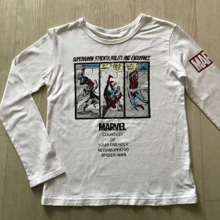 ベルメゾン(ベルメゾン)の【MARVEL】長袖Tシャツ／スパイダーマン／白／150cm(Tシャツ/カットソー)