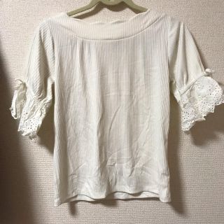 マジェスティックレゴン(MAJESTIC LEGON)のTシャツ カットソー トップス　マジェスティックレゴン　アイボリー(カットソー(長袖/七分))