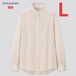 ユニクロ(UNIQLO)のUNIQLO イネス 紗栄子 コットンフリルシャツ(シャツ/ブラウス(長袖/七分))