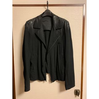 ヨウジヤマモト(Yohji Yamamoto)のヨウジヤマモトプールオム 14ss 阪急メンズ限定 雨濡れライダース size2(ライダースジャケット)