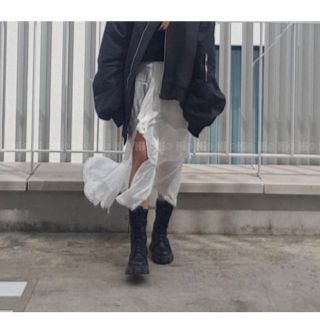 スタイルナンダ(STYLENANDA)のSTYLENANDA レースフリルロングスカート 白(ロングスカート)