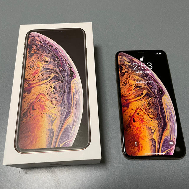 iPhoneXS MAX ゴールド simフリー 64GB - スマートフォン本体