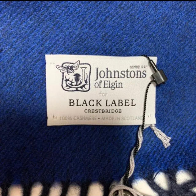 BLACK LABEL ブラックレーベル ジョンストン社コラボ カシミヤマフラー ... ブラックレーベル×ジョンストンコラボ カシミヤ100%マフラー